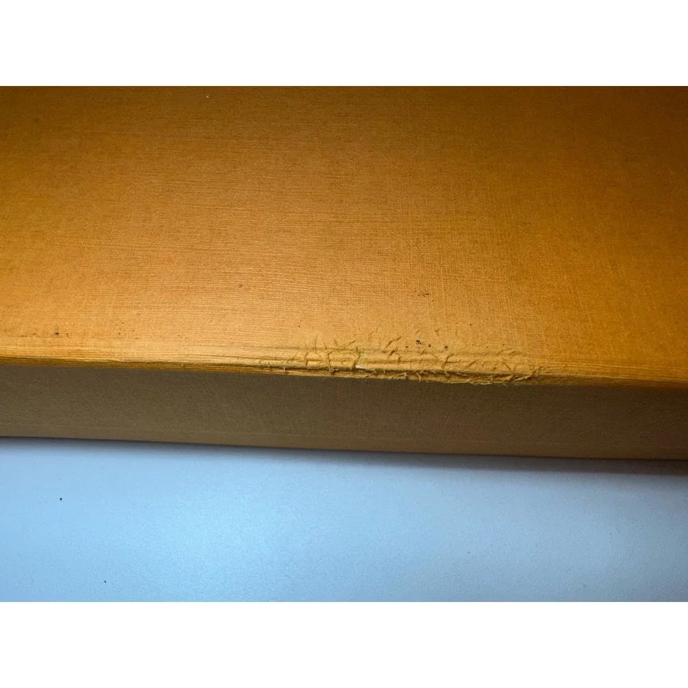 Louis Vuitton Empty Magnetic Gift Box Orange Storage Case 12x8x2 Authentic FLAW